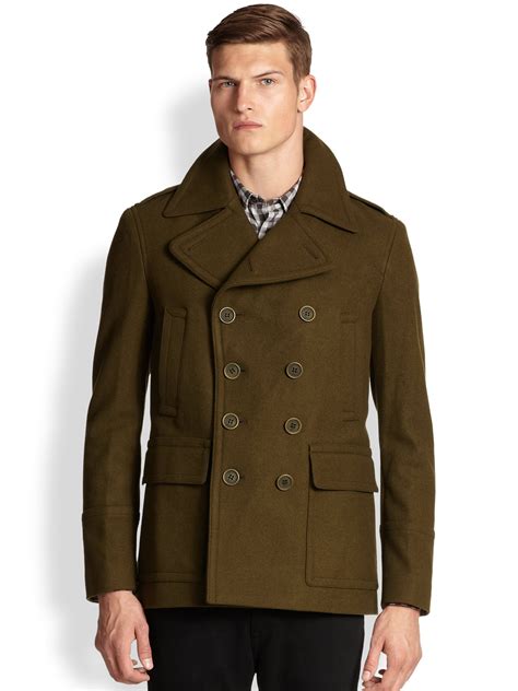 burberry men coat|burberry pea coat men's sale.